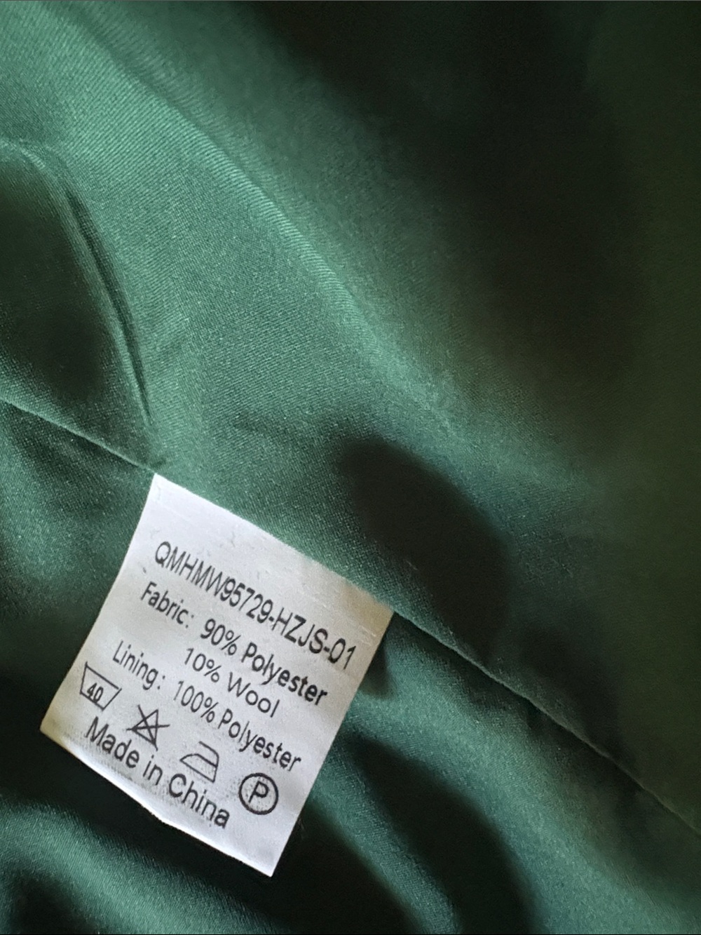 Forest Green Plaid Wool-Blend Pea Coat - Picture 4 of 7